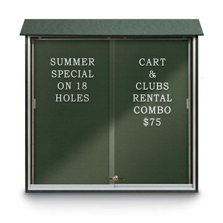 United Visual Products Outdoor Enclosed Combo Board, 72"x36", Bronze Frame/Black & Forbo UVCB7236ODBZ-BLACK-FORBO